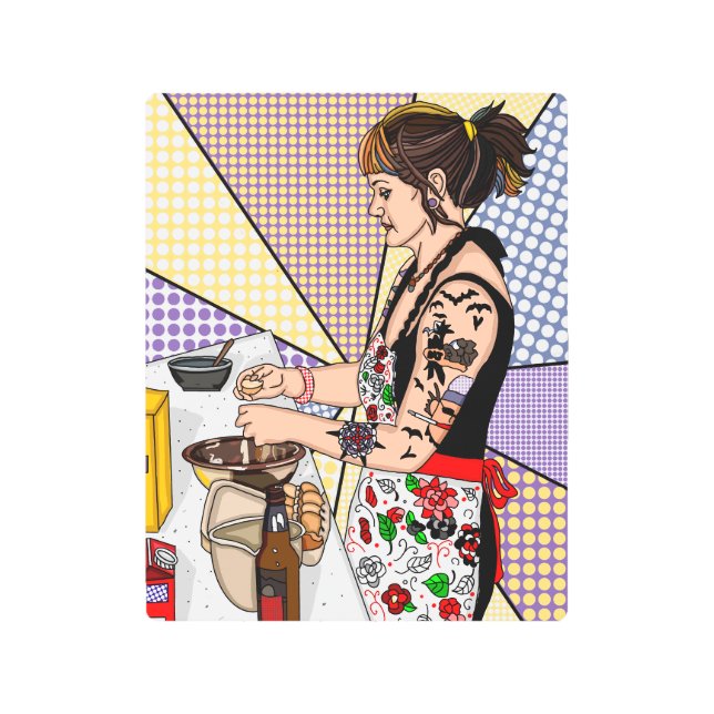 Retro Pop Art Tattooed Lady Baking    (Front)