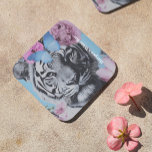 Retro Pop Art Tiger and Butterflies Collage Beverage Coaster<br><div class="desc">Infuse your space with bold elegance through this coquette aesthetic design. Featuring a striking tiger adorned with soft florals and butterflies, this retro-inspired collage blends fierce and delicate elements. The mix of pink home accents and vibrant details creates a powerful yet playful vibe, perfect for adding a unique touch to...</div>