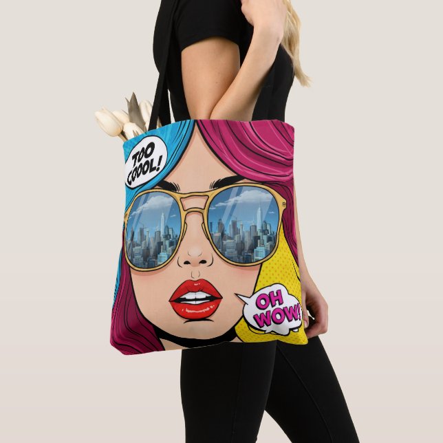 Retro Pop Art  Tote Bag (Close Up)