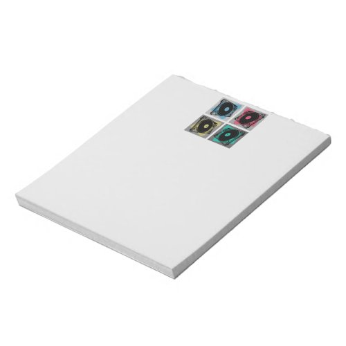 Retro Pop Art Turntables Notepad