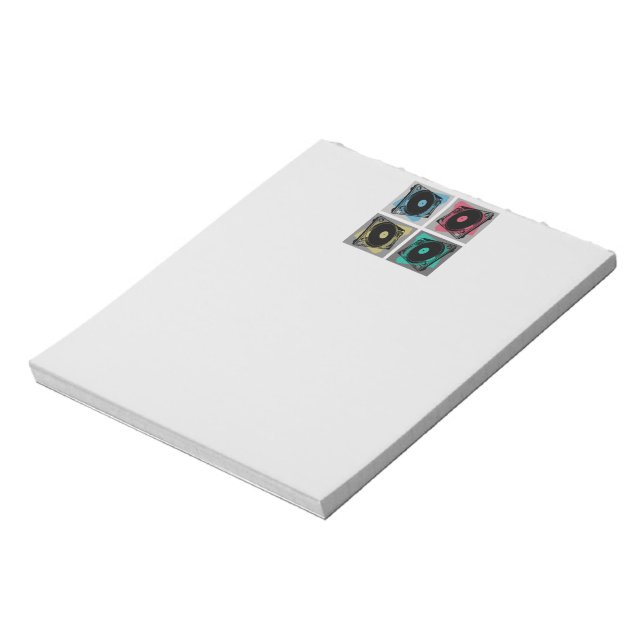 Retro Pop Art Turntables Notepad (Rotated)
