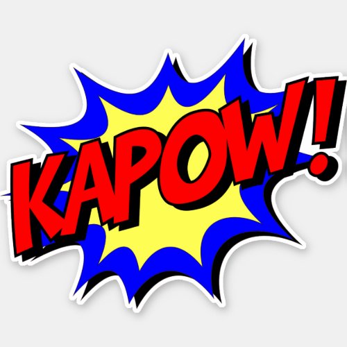 Retro Pop Art Vibes KAPOW Comic Text Effect Sticker