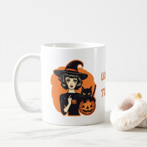 Retro Pop_Art Witch Witchful Thinking Coffee Mug