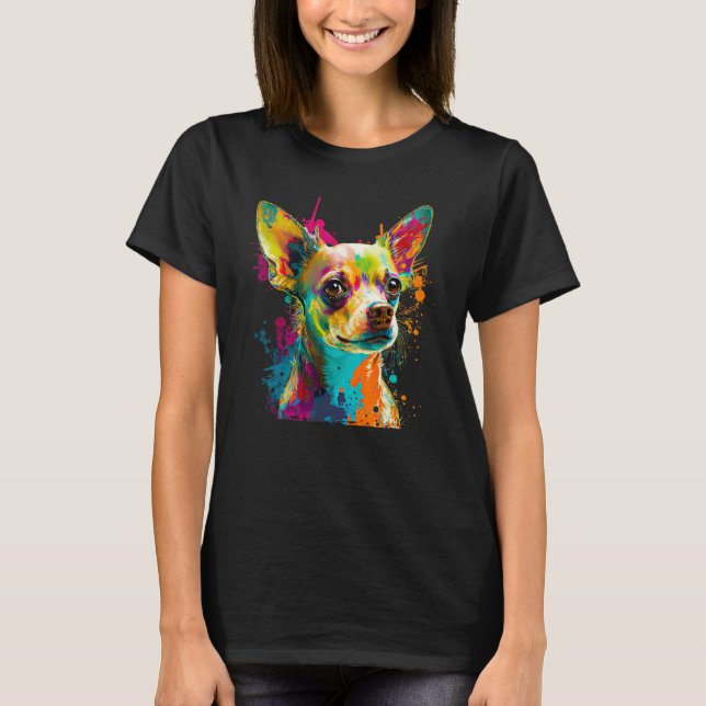 Retro Pop Chihuahua Breed Art T-Shirt (Front)