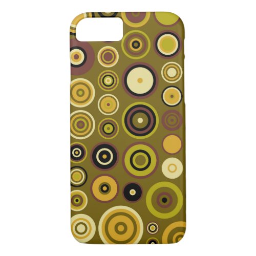 Retro Pop Circles Pattern 2 iPhone 87 Case