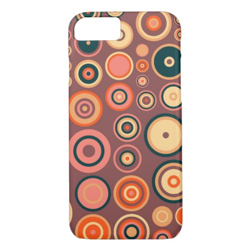 Retro Pop Circles Pattern 3 iPhone 87 Case