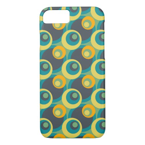 Retro Pop Circles Pattern 4 iPhone 87 Case