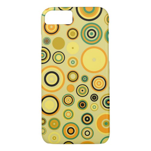 Retro Pop Circles Pattern 5 iPhone 87 Case