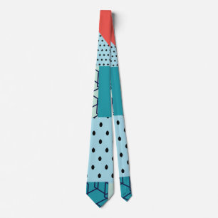 Retro Pop Collage Abstract Neck Tie