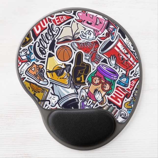 Retro Pop Culture Gel Mouse Pad (Front)