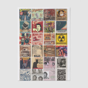 Retro Pop Culture Tissue Paper