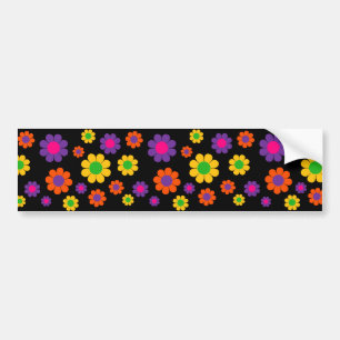 Retro Pop Flower Power Bumper Sticker