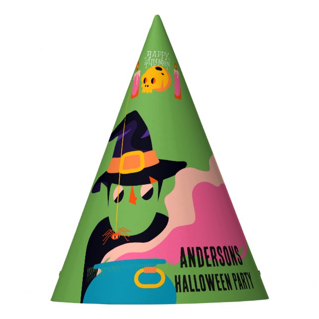 Retro Pop Halloween Vintage Costume Party Hat (Front)