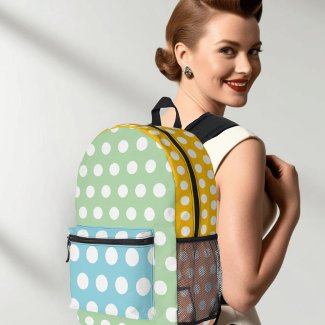 Retro Pop Polka Dot 50s-Inspired Color Block Style