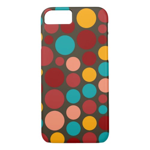 Retro Pop Polka Dot Pattern 11 iPhone 87 Case