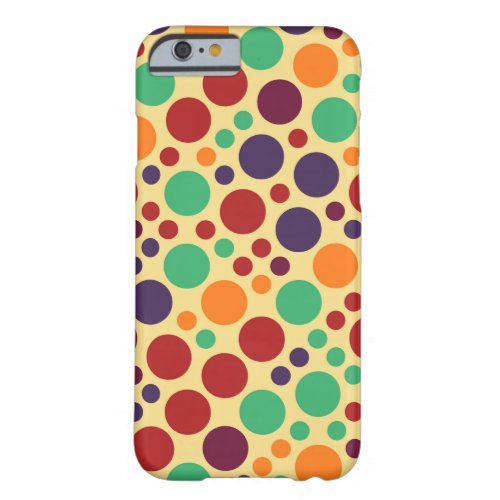 Retro Pop Polka Dot Pattern 2 Barely There iPhone 6 Case