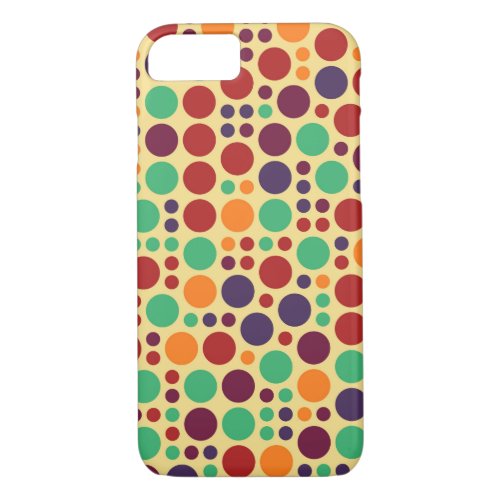 Retro Pop Polka Dot Pattern 3 iPhone 87 Case