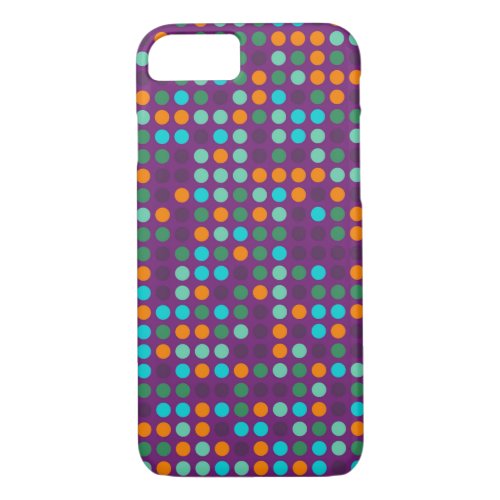 Retro Pop Polka Dot Pattern 4 iPhone 87 Case