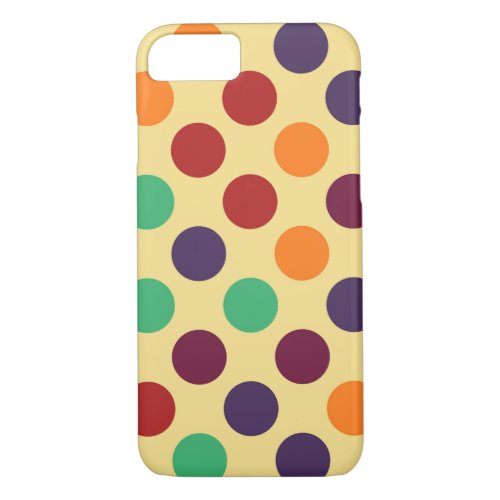 Retro Pop Polka Dot Pattern iPhone 87 Case