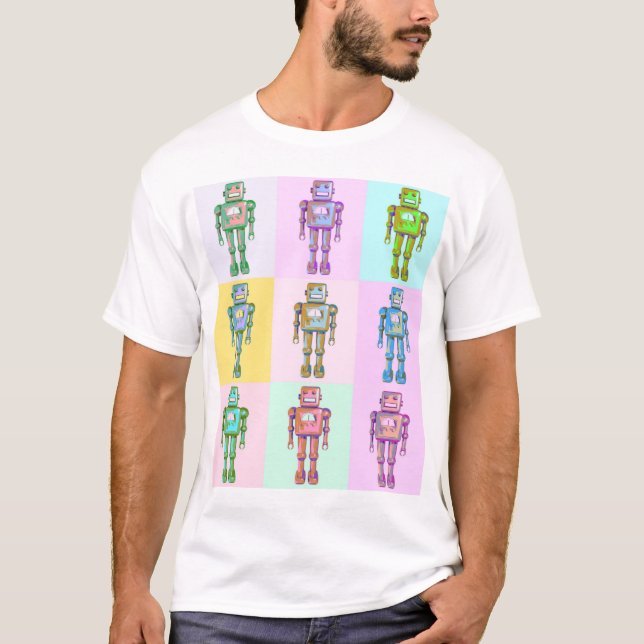Retro Pop Robot v2 T-Shirt (Front)