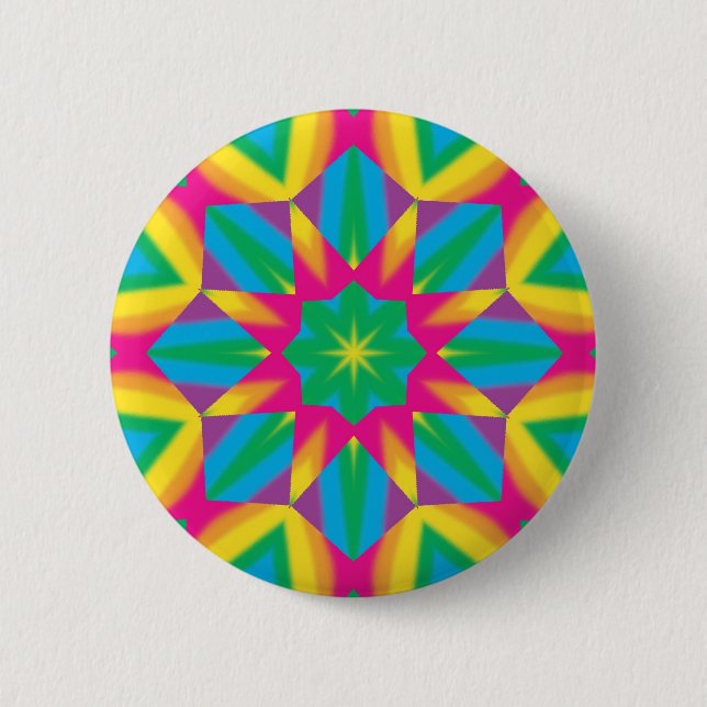 Retro Pop Star Pinback Button (Front)