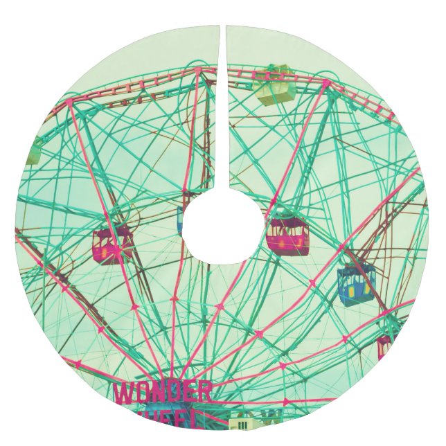 Retro Pop Summer Carnival Brushed Polyester Tree Skirt (Front)