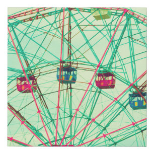 Retro Pop Summer Carnival Faux Canvas Print