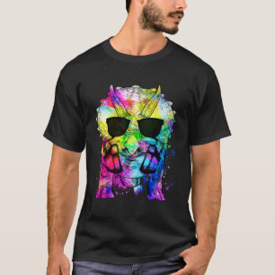 Retro Pop Triceratops Gamer Dinosaur with Headphon T-Shirt