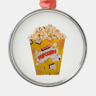 Retro Popcorn - Color Metal Ornament