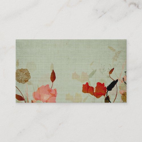Retro poppies Business Card