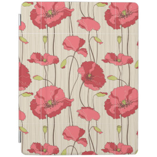 Retro Poppies Pattern iPad Smart Cover