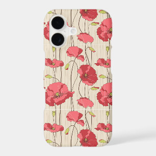 Retro Poppies Pattern iPhone 17 Case