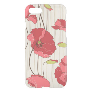Retro Poppies Pattern iPhone SE/8/7 Case