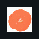 Retro Poppy Floral Art in Vintage Orange and White Canvas Print<br><div class="desc">Brighten up your wall with this Oversized Flower Block Print in Tangerine Orange Canvas.</div>