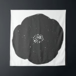 Retro Poppy Floral Art Pattern in Black and White Tapestry<br><div class="desc">Make a bold statement in your space with this minimalist black and white tapestry featuring a striking floral-inspired design. Perfect for adding a modern, artistic touch to your home decor, this versatile piece works beautifully as a wall hanging, bedspread, or even a unique backdrop. Its clean and abstract style makes...</div>