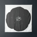 Retro Poppy Floral Art Pattern in Black and White Tapestry<br><div class="desc">Make a bold statement in your space with this minimalist black and white tapestry featuring a striking floral-inspired design. Perfect for adding a modern, artistic touch to your home decor, this versatile piece works beautifully as a wall hanging, bedspread, or even a unique backdrop. Its clean and abstract style makes...</div>