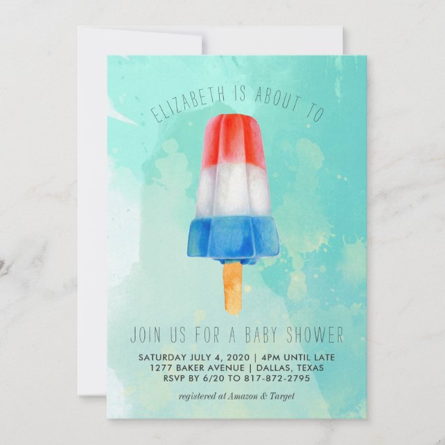 Retro Popsicle Baby Shower Invitation (Front)