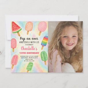 Retro Popsicle Birthday Invitation