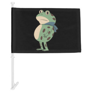 Retro Portland Frog Protest Anti Fascism Anti Ice Car Flag
