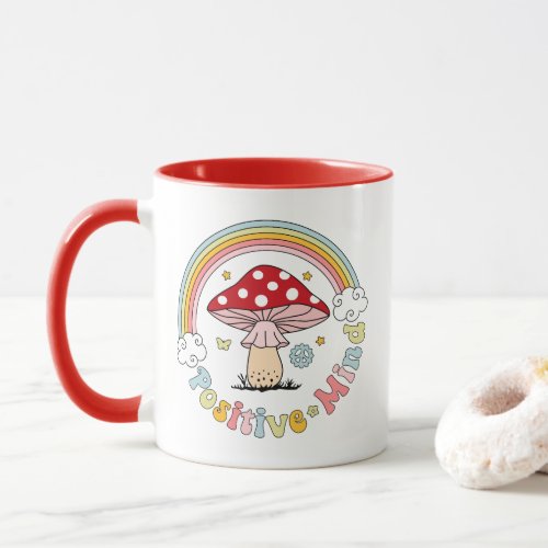 Retro Positive Mushroom Boho Hippie  Mug