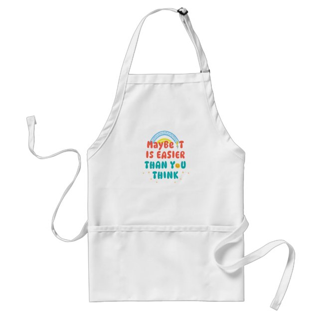 Retro Positive Quote  Adult Apron (Front)