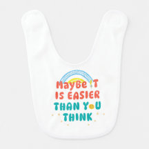 Retro Positive Quote Baby Bib