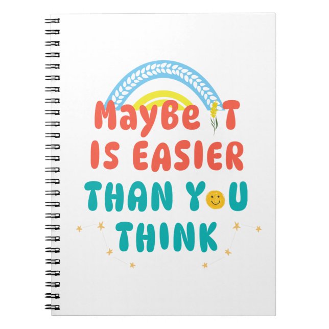 Retro Positive Quote  Notebook (Front)