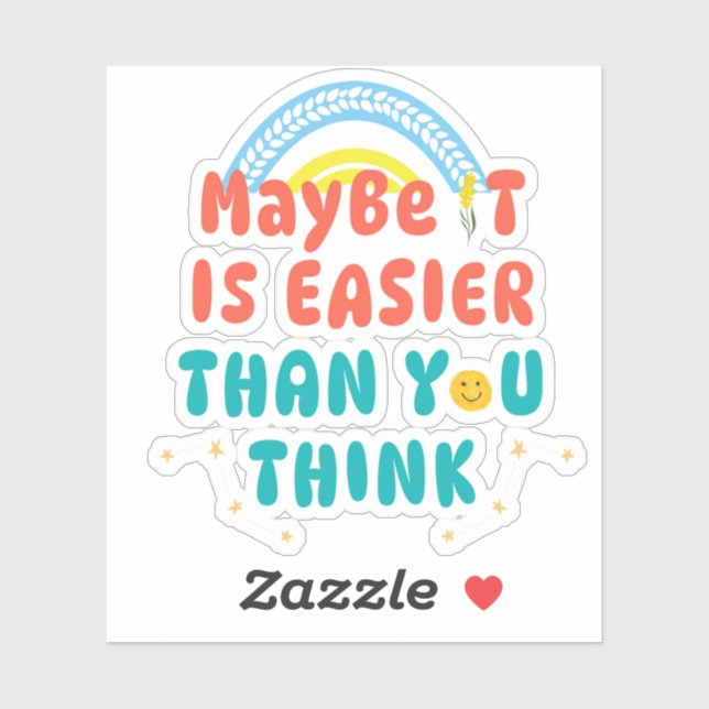 Retro Positive Quote  Sticker (Sheet)