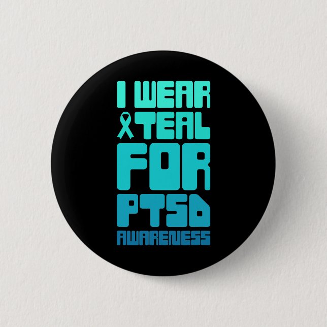 Retro Post Traumatic Stress Ptsd Awareness 1  Button (Front)