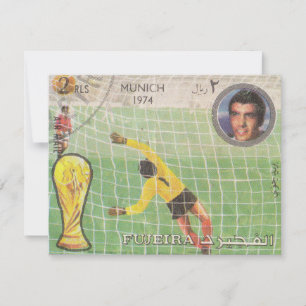 Retro postage stamp Munich Note Card