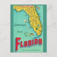 Retro Postcard of Florida