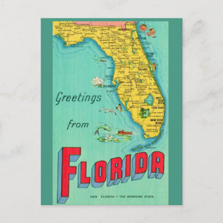 Retro Postcard of Florida