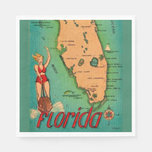 Retro Postcard of Florida Napkins
