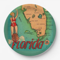 Retro Postcard of Florida